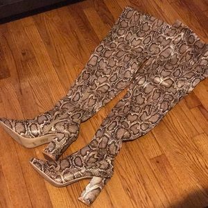 Cape Robbin Snake Thigh Block Boot